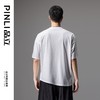 PINLI品立2024夏季新款拼接散边短袖T恤男士潮牌纯色百搭宽松体恤B242111067 商品缩略图2