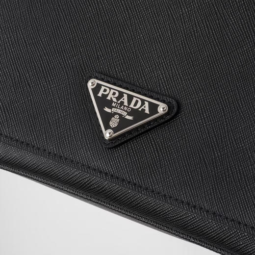 PRADA 普拉达 男士Saffiano皮革子母单肩包 黑色 2VD059 9Z2 F0002 OOO 商品图3