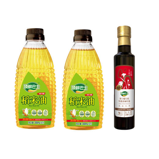 顶鲜巴士 稻米油*2+有机亚麻籽油 商品图0