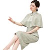 AHM-6815中国风复古改良旗袍裙夏季新款高级感气质优雅连衣裙披肩套装 商品缩略图4