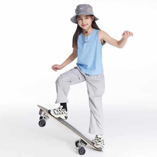 onmygame女童背心夏季外穿薄款凉感儿童工字无袖运动上衣2024新款 商品图3