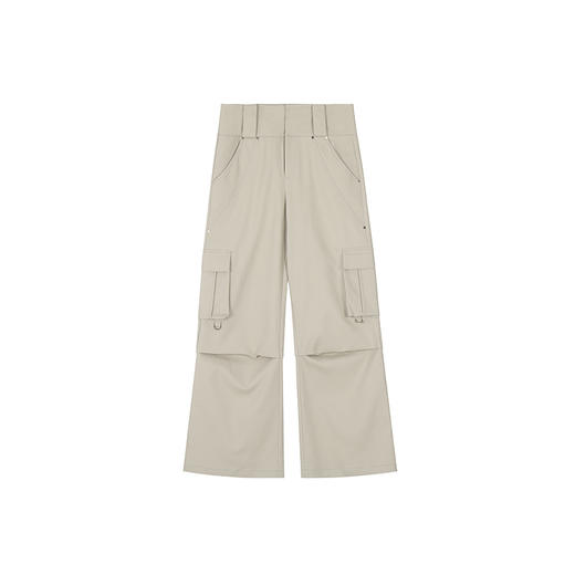 【2024SS新款】美式休闲大口袋褶皱工装长裤潮牌宽松直筒伞兵裤 商品图3