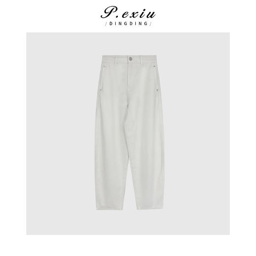 PanYiXiu/潘依绣100%棉个性腔调斜纹香蕉裤九分牛仔裤 D6219 商品图1