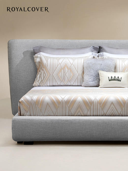 【ROYALCOVER】罗卡芙家纺100支双股长绒棉色织提花四件套 科林赛诺 商品图0