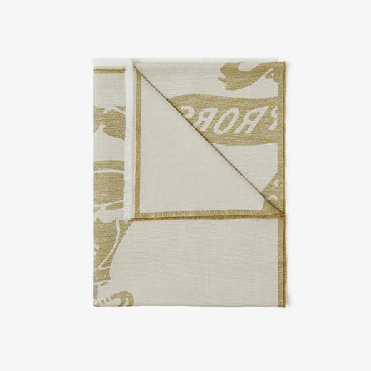 BURBERRY 巴宝莉 男女通用马术骑士徽标羊毛混纺围巾 米色 8083295 B7311 商品图1