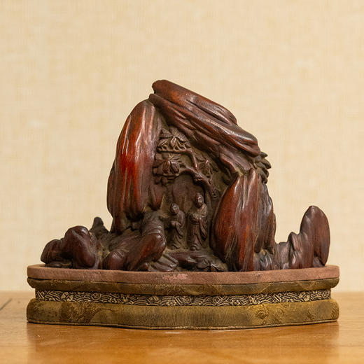 清 沉香木雕山水人物山子摆件 商品图1