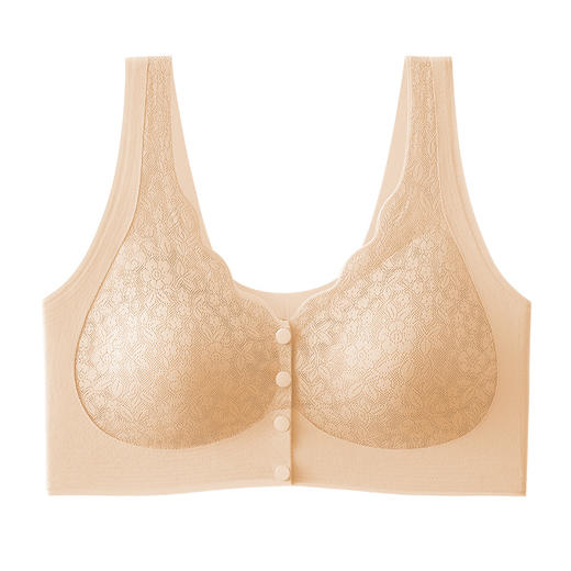 【拒绝束缚，享受自由】中老年妈妈无痕前扣文胸，无痕前扣，裸感亲肤；加宽肩带，软支撑提拉；360°柔软贴身，性感薄蕾丝美背！ 商品图6