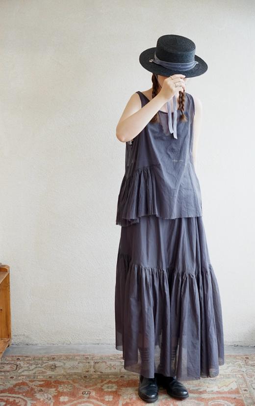 elsa esturgie 不对称褶边吊带无袖背心 商品图3