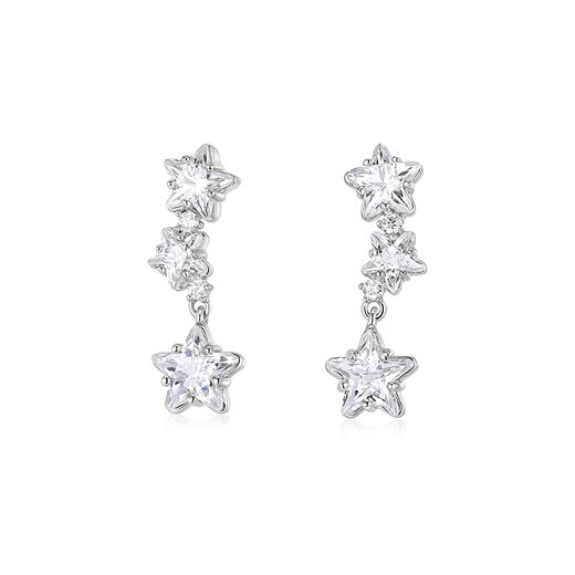 KADER卡蒂罗 小星愿耳钉 925银璀璨流星绚丽闪耀设计耳饰 灵动百搭梦幻吸睛约会配饰 情人礼盒520 商品图0