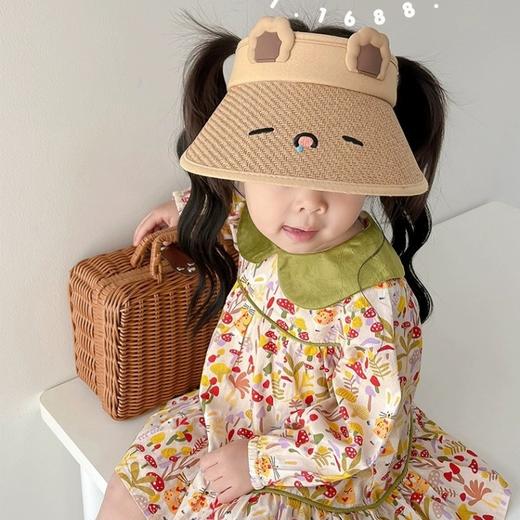【五一出游 宝宝必备】新款夏季儿童防晒帽子，男女童遮阳防晒，宝宝可爱大帽檐，超萌空顶设计，让宝宝的小脑袋得到充分的呼吸，时尚款式更是让宝宝与众不同。赶紧带着你可爱的小天使一起来感受夏日的清凉吧！ 商品图1