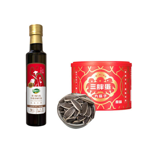 顶鲜巴士 有机亚麻籽油+ 三胖蛋大瓜子 商品图0