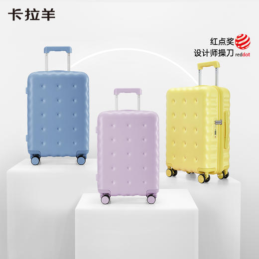 卡拉羊行李箱pc箱体防滑耐磨万向轮饼干箱CX8108 商品图0