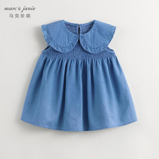 马克珍妮女童娃娃领无袖牛仔连衣裙儿童裙子2024年夏装新款240687 商品图1