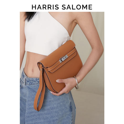 Harris Salome经典牛皮邮差包斜挎包 商品图4