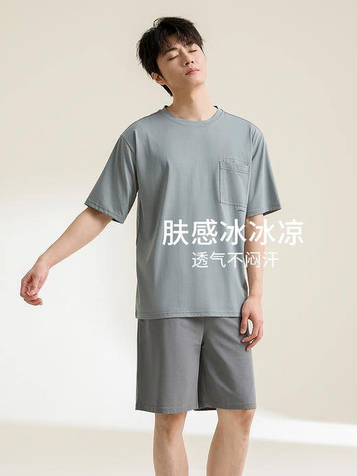 康妮雅男式短袖短裤套头套装 商品图4