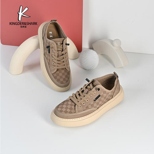 经典鲨2024年春季新款韩版男士一脚蹬平底休闲鞋板鞋KW08-D13061 商品图1