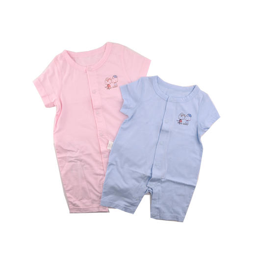 棉果果夏季男童女童短袖对开连体衣连身衣哈衣  M201722419227 商品图0