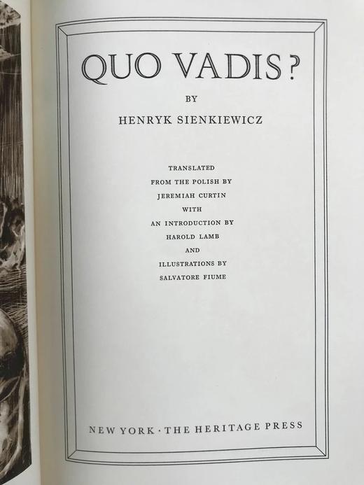 诺奖作品！显克维支《你往何处去》 32幅插图 精装16开带书匣 商品图3