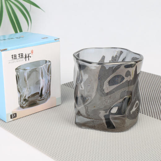 创意扭扭红酒杯电镀彩色玻璃果汁水杯套装 2个/盒 商品图2