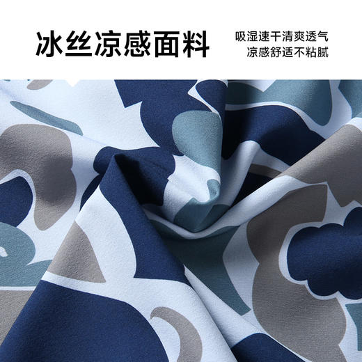 【冰丝】【新款DB】大依优型大码夏装冰丝花衬衫短袖衬衫新款宽松免烫透气大码透气上衣半袖男士衬衣 商品图3