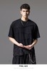PINLI品立2024夏季新款拼接散边短袖T恤男士潮牌纯色百搭宽松体恤B242111067 商品缩略图0