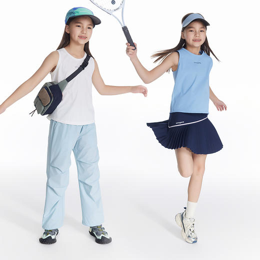 onmygame女童背心夏季外穿薄款凉感儿童工字无袖运动上衣2024新款 商品图4