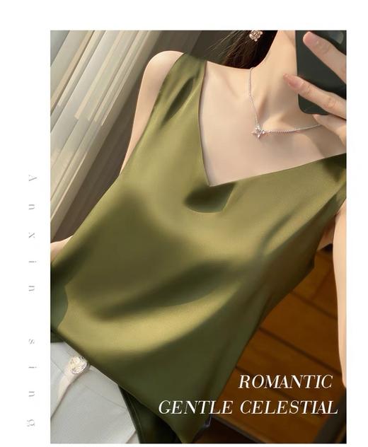 【板绘-BANHUI】新款女士双肩吊带背心裸感舒适简约气质上衣 商品图4