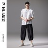 PINLI品立2024夏季新款拼接散边短袖T恤男士潮牌纯色百搭宽松体恤B242111067 商品缩略图1