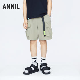 男童弹力运动裤中裤BLUE新款安奈儿童装实体店同款AB426665