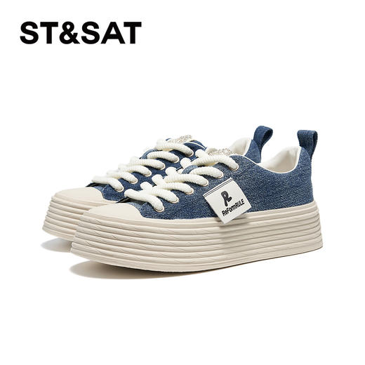 星期六复古牛仔松糕厚底休闲鞋SSC1112348 商品图9