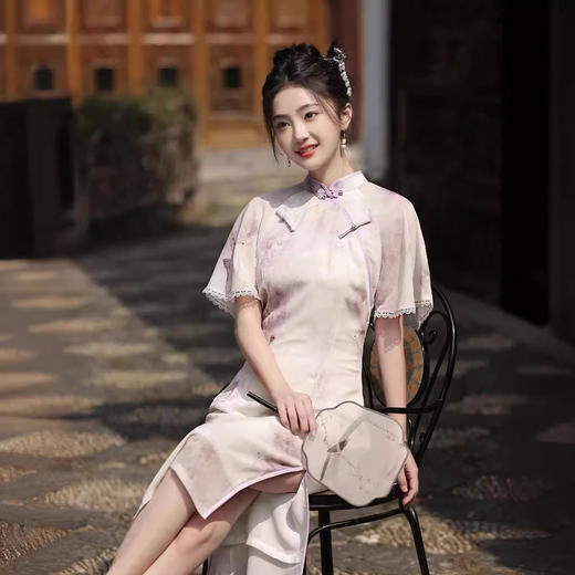 日常修身改良款，旗袍连衣裙YMT-84012 商品图0