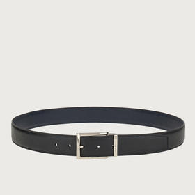 【二】FERRAGAMO 菲拉格慕 男士双面可调式皮革腰带 黑色 67 9497 686658
