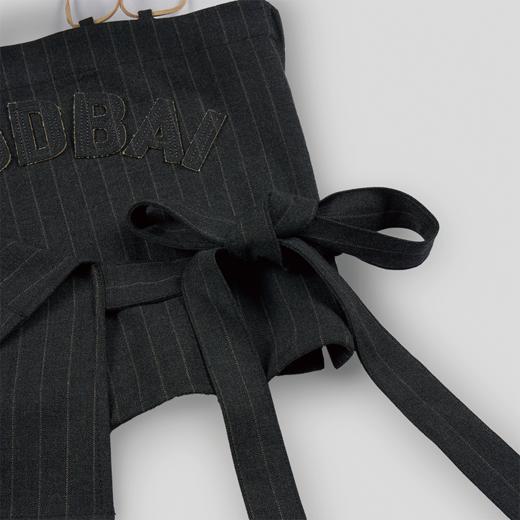 GOODBAI logo拼布绣条纹松紧吊带背心 商品图4