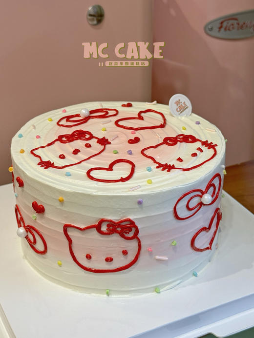 网红KT猫简笔画蛋糕 商品图1