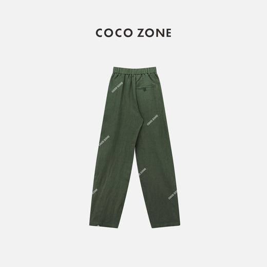 COCO ZONE2024"绿黎"夏季纯色简约百搭休闲裤时尚通勤风长裤CC1B0766 商品图1