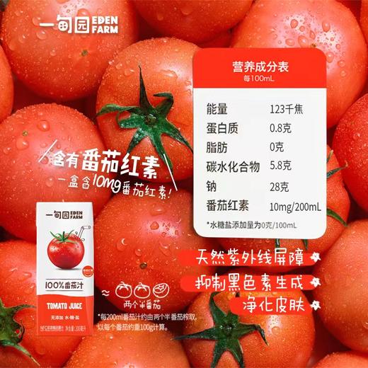 一甸园 100%番茄汁 200ml*10 商品图2