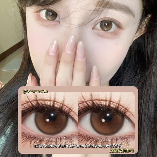 GINOMII半年抛·蜂蜜烧·14.2mm(着色参考13.4mm) 0-800度(无525/575) 韩产进口·(建议佩戴3-4个月左右更换) 商品图0