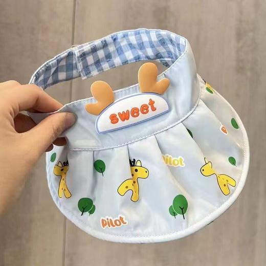【舒适亲肤，婴儿防晒帽！】婴幼儿帽子夏季遮阳空顶帽宝宝，超萌透气薄款防晒男女童沙滩太阳帽！ 商品图2