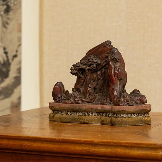 清 沉香木雕山水人物山子摆件 商品图4