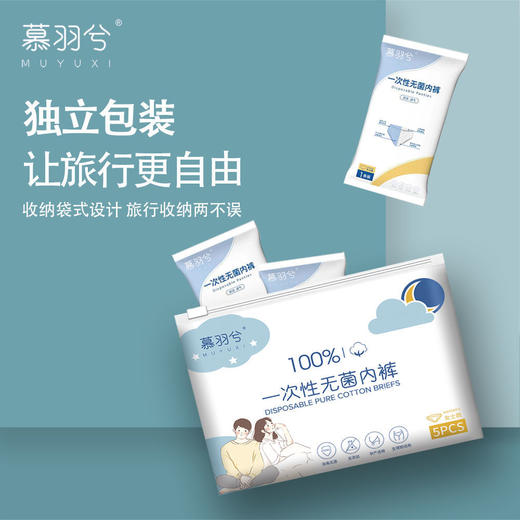 【5条装】一次性内裤，日抛裤。云感棉质，呵护私处。无菌免洗，妇产必备。多场景应用，旅游出差神器。从容应对，用过即抛。五一出行必备！ 商品图2