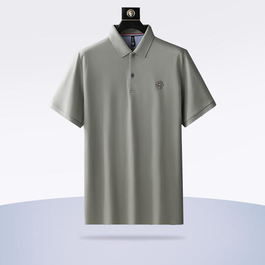 【100%丝光棉】【新款DWP】大依优型大码短袖Polo衫翻领加肥加大男士大号弹力透气舒适夏季半袖 商品图1