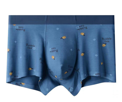 MH竹纤维男士印花无痕平角内裤31350 商品图0