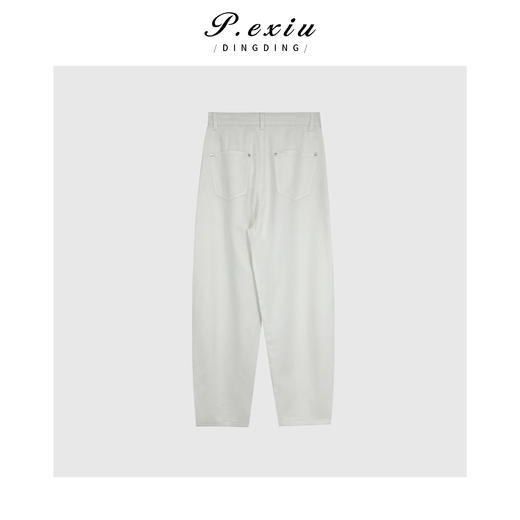 PanYiXiu/潘依绣100%棉个性腔调斜纹香蕉裤九分牛仔裤 D6219 商品图2