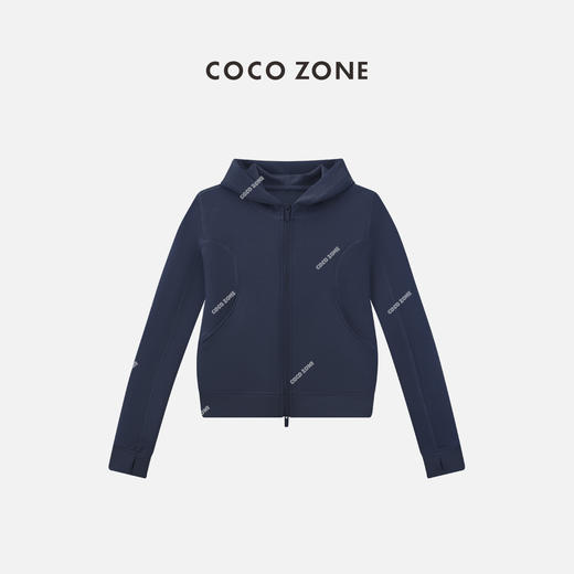 COCO ZONE2024春季休闲拉链连帽长袖外套纯色开衫上衣CC2A0252 商品图0
