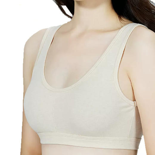 有机棉女士文胸 吊带文胸 吊带内衣  孕妇文胸 运动内衣 一片式 无痕内衣 少女适用 舒适无负担 0%荧光剂 素道敦煌天然有机彩棉织造 舒适安全健康 [漳州仓] 商品图10