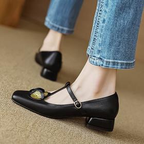 【预售5天】法式复古玛丽珍鞋，方头小众设计感单鞋XY&168698