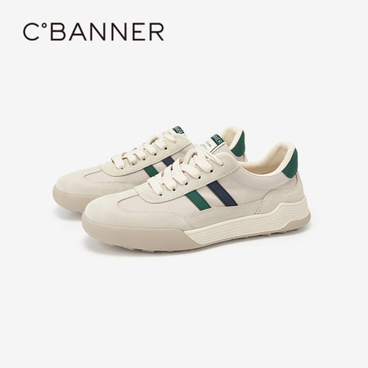 千百度男鞋复古德训鞋春夏男士休闲运动鞋跑步鞋透气舒适A24135303 商品图1