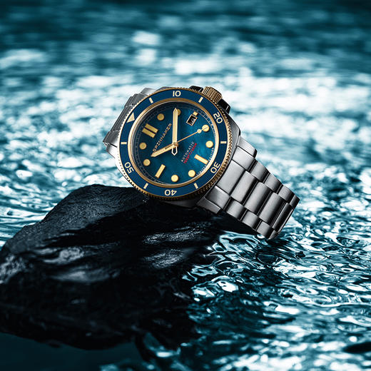 新款SPINNAKER三角帆天然贝母盘自动机械手表限量版夜光防水5106 商品图3