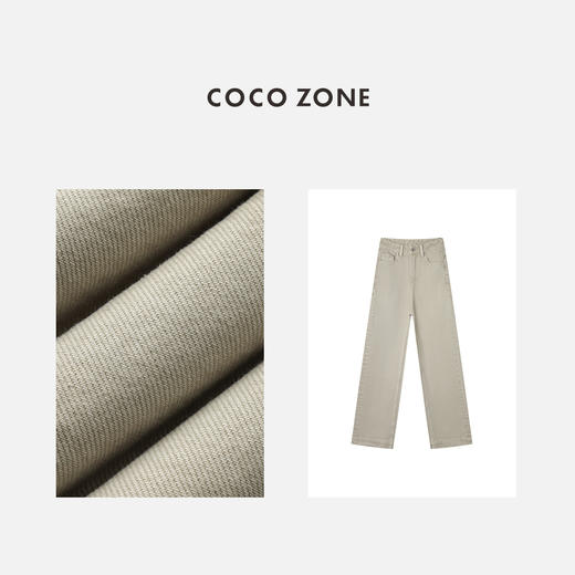 COCO ZONE美式复古牛仔裤春季直筒休闲显瘦长裤24C10105 商品图2