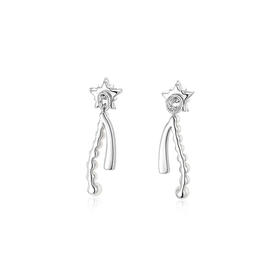 KADER卡蒂罗 璀璨星光耳钉 925银闪耀流星轻奢设计一饰两戴耳饰 轻奢浪漫灵动吸睛约会配饰 送女生 闺蜜 生日礼物